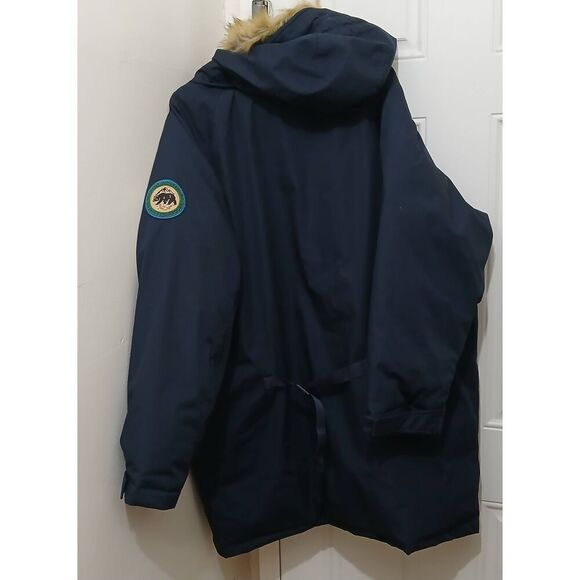 Nigel cabourn mens wolfeboro collection XL TALL down puffer blue parka jacket - Picture 4 of 10
